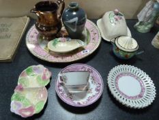 Lusterware Jug - Carlton Ware Pieces - Crown Devon Cheese Dish etc