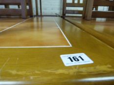 Rectangular Tile Topped Beech Framed Table with 4 Beech Framed Slat Back Chairs with Upholstered