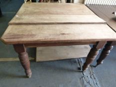Edwardian Oak Wind Out Table