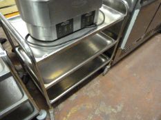 Vogue 3 Tier Stainless Steel Catering Trolley