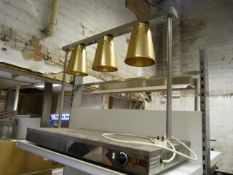 3 Lamp Stainless Steel Counter Top Servery Unit