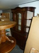 *Large Mahogany Wall Unit with Bevelled Glass Door