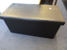 *Black Leatherette Ottoman
