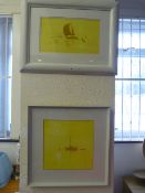 2 Framed Water Colours Depicting Yachts by A W Hodge