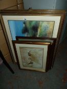 *6 Assorted Gilt Framed Prints