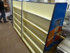 Double Sided Shop Gondola Display Shelving Unit
