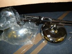 *2 Satin Silver Reading Lamps