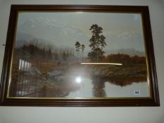 Framed Print Depicting a Highland Scene