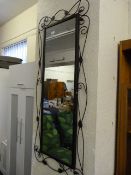 Wrought Iron Ornamental Wall Mirror