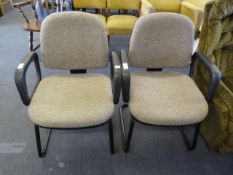 Pair of Grey Office Reception Chairs