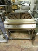 *2 Burner Gas Fired Char Grill on Mobile Stand Ref: BA 114