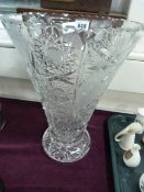 Large Cut Glass Vase