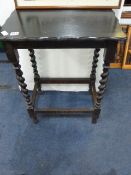 Oak Occasional Table on Barley Twist Legs