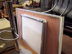 Pink Notice Board and Chrome + Silver white A board