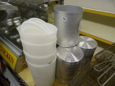 *5 Aluminium & 4 Plastic Food Storage Containers