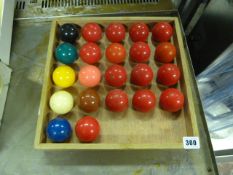 Set of Full Size Snooker Balls