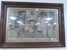 Oak Framed Print - The First Sight of His Son and Heir