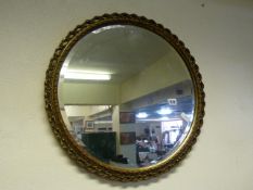 Gilt Framed Circular Wall Mirror