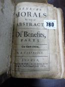 1685 Version of Senica's Morals Abstract of Benefits Part 1