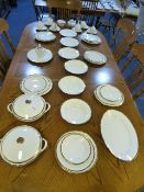 White Porcelain Gold Rimmed Dinner Service