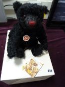 Boxed Black Steiff Teddy Bear