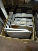 *Box Containing 10 Aluminium Roasting Trays with Lids
