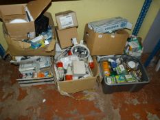 Large Quantity of Low Energy Light Fittings - 3 Phase Sockets & Plugs -Ceiling Lights - Pendant