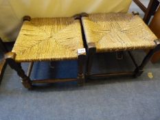 2 Seagrass Stools & Another