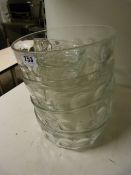4 Large Glass Bowls etc