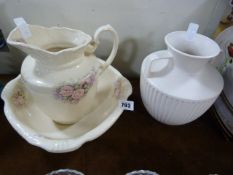 Hornsea Pottery Vase & Water Jug with Bowl