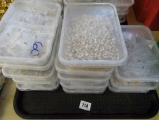 Tray containing Large Quantity of Earrings etc