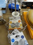 *2 Chrome Bathroom Units - Baskets etc