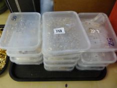 Tray containing Large Quantity of Earrings etc