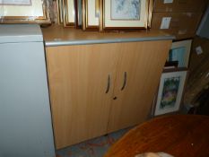 *Beech Stationery Cabinet with Silver Trim