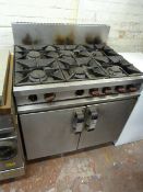 Commercial 6 Burner Gas Cooker Over Oven