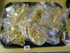 Tray containing Large Quantity of Gold Coloured Necklaces