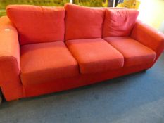 Red 3 Seat Settee