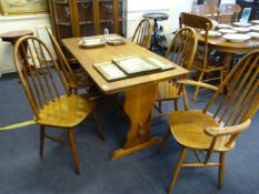 Oak Dining Table & 5 Chairs