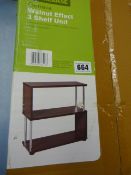 *Geneva Walnut Effect 3 Tier Shelf Unit