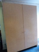 Burr Walnut Effect Linen Press/Wardrobe