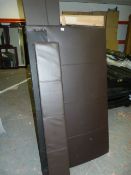 *Furnisho Faux Brown Leather Bed Comprising of Bed Head - Foot & Side Rails