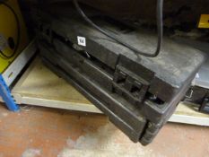 Black Plastic Tool Box Containing Assorted Tools