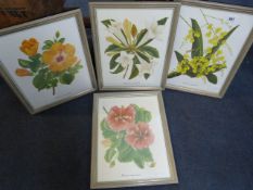 4 Framed Flower Prints