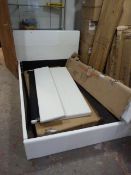 *3 Assorted White Faux Leather Beds