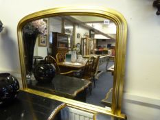 Gilt Framed Over Mantle Mirror