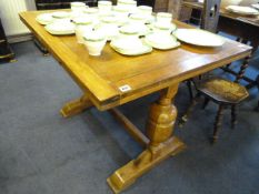 Oak Art Deco Dining Room Table