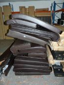 *Quantity of Assorted Faux Brown Leather Bed Head - Feet & Side Rails