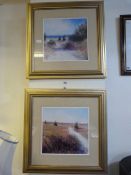 2 Gilt Framed Prints Depicting Country Scenes