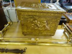 Brass Log Box & Fire Curb