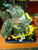 Box Containing Hose Pipe & Garden Accessories